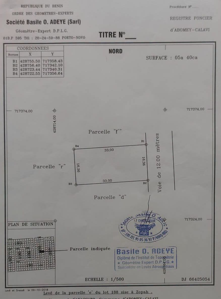 PARCELLE DÉJÀ LOTIE ET RECASÉE À VENDRE, ZOPAH - SOCIÉTÉ SINOTRUCK - COMPLEXE SCOLAIRE PRIVÉE LA FINESSE - CALAVI